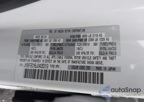 2018 Mazda Cx-5 Touring from USA, damaged, VIN JM3KFBCM9J0406319
